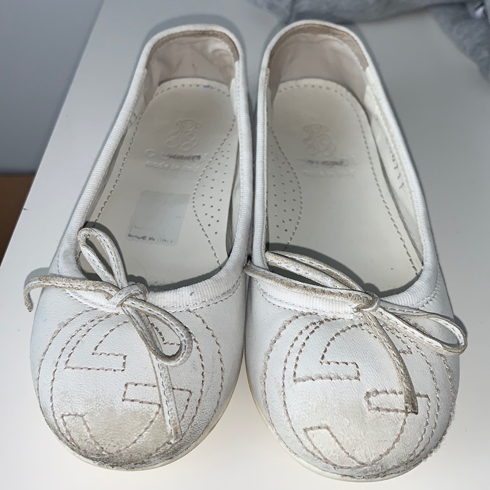 White Gucci shoes